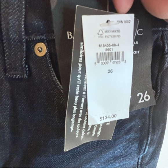 BANANA REPUBLIC Sz 26 High Rise Skinny Ankle Dark Wash High Stretch Jeans NEW - Picture 4 of 11